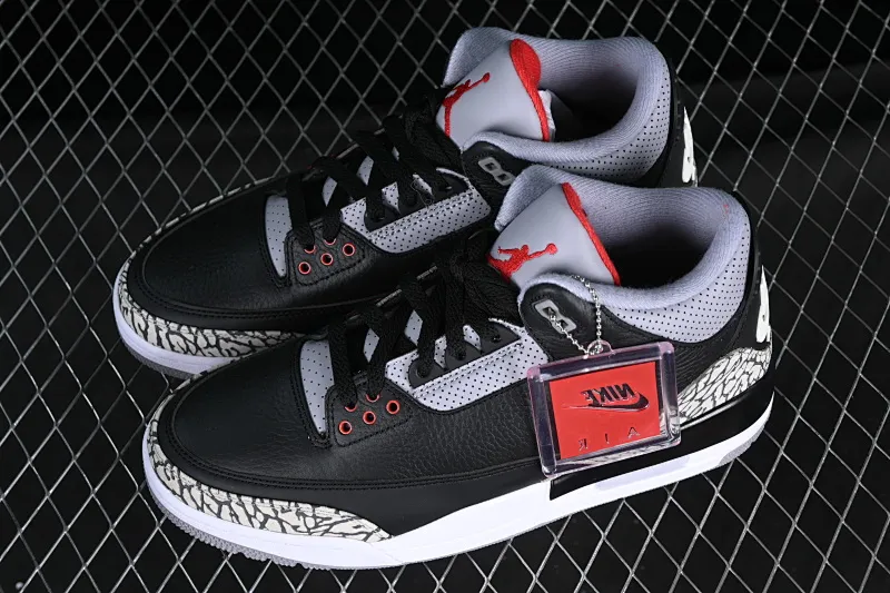 All categories Air Jordan Jordan series basketball shoes Air Jordan 3 pure original Air Jordan 3 Retro Black Cement (2018) AJ3 Joe 3 replica black cement 854262-001